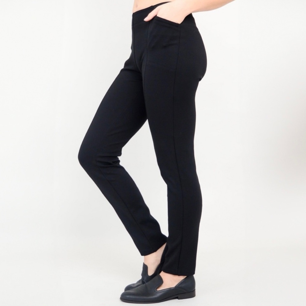 NWT Tall Stretch Modal Trouser BLUE SKY Nadia Black Skinny Pant Quiet Luxury